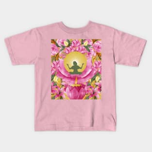 Yoga In The Lotus Pose Kids T-Shirt